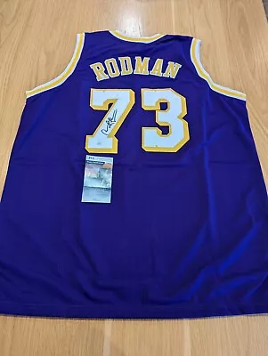 $480 • Buy DENNIS RODMAN - LA Lakers Signed Red Jersey With COA