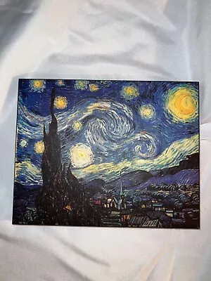 Van Gogh Starry Night - Wooden Plaque Canvas Painting Wall Art • $29.99