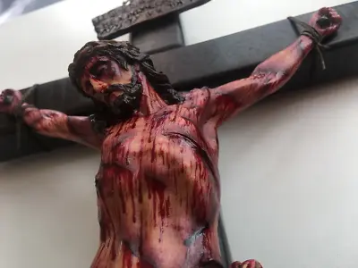 $305 • Buy Realistic Crucifix Christ Wound For Meditation, Wall Cross, Domestic Altar