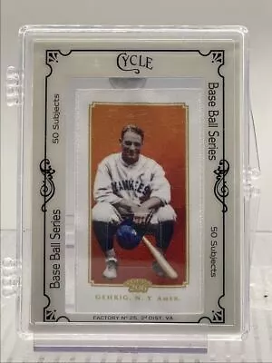 Lou Gehrig 2010 Topps T-206 Silk Mini Cycle Framed Mlb 50/50 Q1730 • $26