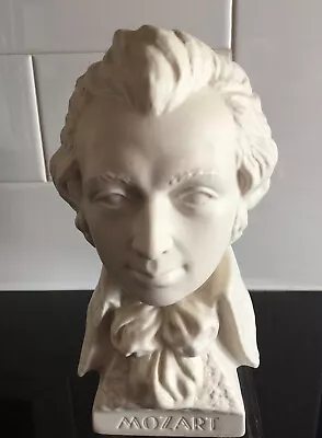 LARGE 9 Inch GOEBEL MOZART WHITE BISQUE PORCELAIN BUST • $29