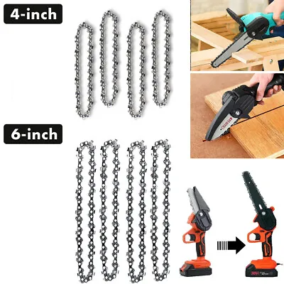 4/6  Chainsaw Blade Wood Cutter Electric Chainsaw Chain Blade Replacement 2/4PCS • $6.64