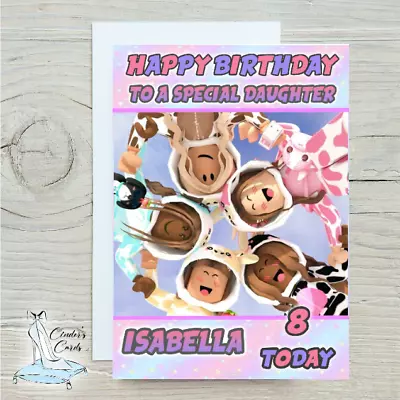 Personalised Birthday Card Girl's Gaming Any Name/age/relation/occasion. • £2.99