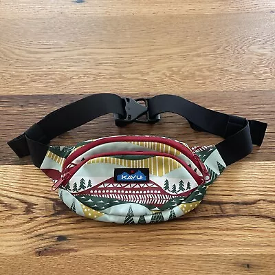 Kavu Canvas Spectator Crossbody Waist Bag Belt Fanny Pack Harvest Land • $15