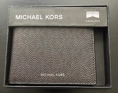 Michael Kors Men's Wallet Dark Brown/ Black Jet Set Passcase Signature Bifold  • $39.95
