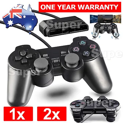 2 PCS Dual Shock Gamepad Joystick Wired Game For Playstation 2 PS2 Controller • $12.95