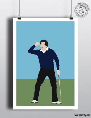 £4 • Buy Seve Ballesteros - 1984 Open St Andrews Minimalist Golf Poster Print Posteritty
