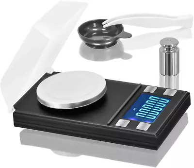 Digital Milligram Scale 50G/0.001G Lab Balance Diamond Gold Weighing Pans Lcd • $19.99