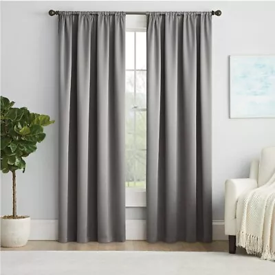 Eclipse Solid Room Darkening Thermapanel Curtain Panel Stone 54 X 63  • $12.99