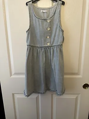 $7.99 • Buy Zara Girls Denim Dress Light Blue Size 13-14
