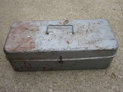Vintage Industrial Decor Used Metal Tackle Box Tool Box • $28