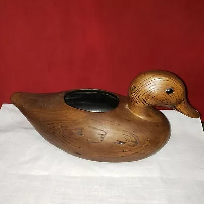 Metal Duck Planter Farmhouse Country  Home Decor Figure Decoy  6  H X 13  W • $21.24