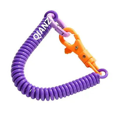 Plastic Spring Coil Spiral Keychain Retractable Telephone Cord Spring Key Chain • £6.79