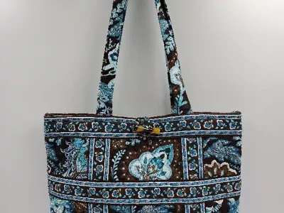 Vera Bradley Java Blue Retired Purse Handbag Tote Browns And Blues • $14.90