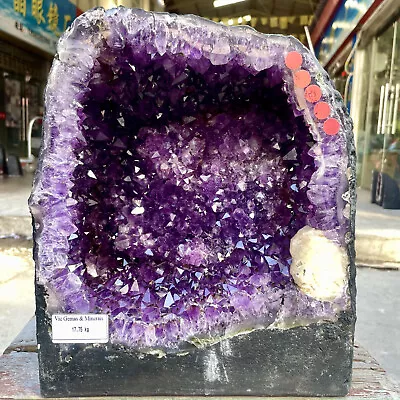 39.1LB Large Natural Amethyst Geode Cathedral Crystal Cluster Specimen Healing • $2.25