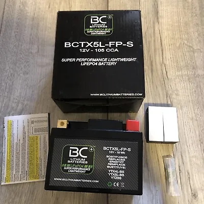 BC Lithium Batteries BCTX5L-FP-S Motorcycle Battery YTX4L-BS/YTX5L-BS/YTZ5S • $87.12