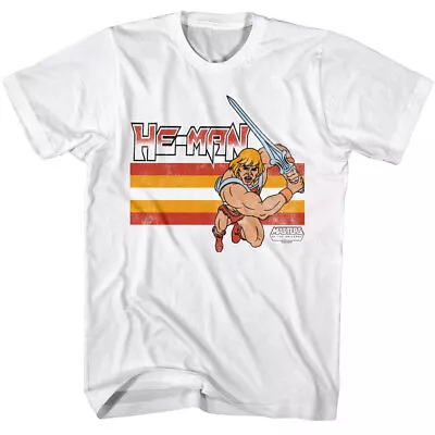 He-Man Retro Stripes Men's T-Shirt Battle Charge Masters Of The Universe • $22.95