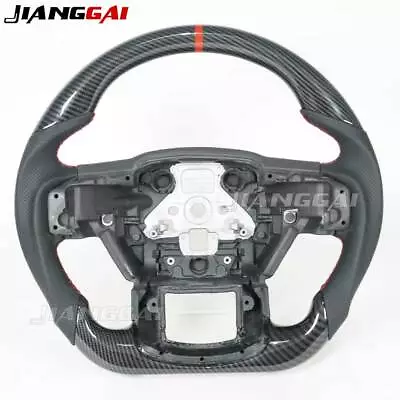 Hydro Dip Carbon Fiber Perforated Leather Steering Wheel Fit 15 Ford F150 Raptor • $289