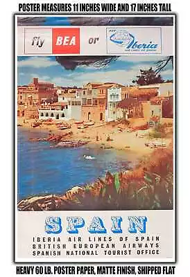 11x17 POSTER - 1961 Fly BEA Or Iberia Spain • $16.16