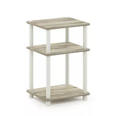 Sonoma Oak White Just 3-Tier Turn-N-Tube End Table 1-Pack 22.8 H X13.4 W X11.5 D • $18.95