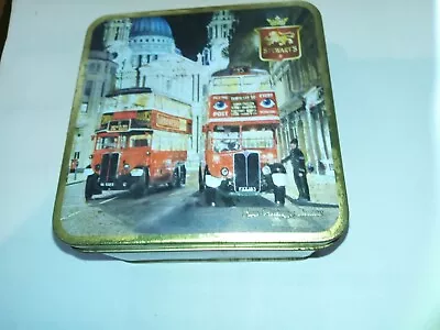 Vintage Stewart's Fudge London Bus Embossed Bus Tin • £6.49