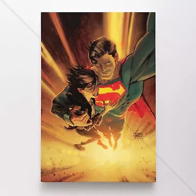 $54.95 • Buy Superman Poster Canvas DC Comic Book Cover Justice League Art Print #3526