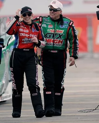 Courtney Force & John Force Funny Car Close Up Shot 8x10 Glossy Photo #1 • $2.69