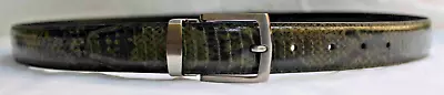 Genuine Olive Green Snakeskin Phyton High-Quality High Fashion Men’s Belt New • $19.99