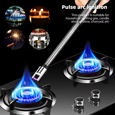 Electric Lighter USB Rechargeable Dual Arc Flameless Windproof Electric Plasma • $7.99