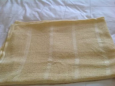 Yellow Cotton Blanket Size Approx 68  X 52  I Think It's A Mamas & Papas..good G • £6