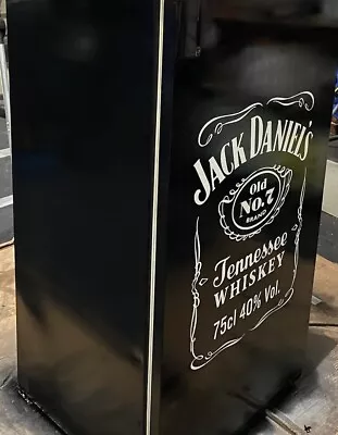 Jack Daniels HUGE Sticker Decal - Bar Fridge Vinyl Cut - 500mm X 636mm WHITE • $50