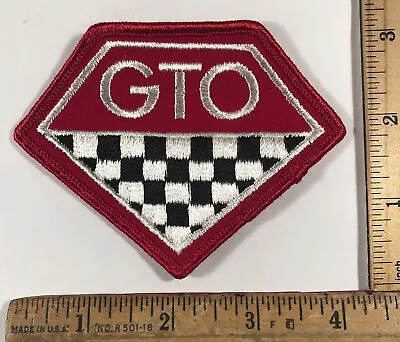Vintage Pontiac GTO Logo Patch Sew On 4” X 3” Muscle Car NOS • $6.25