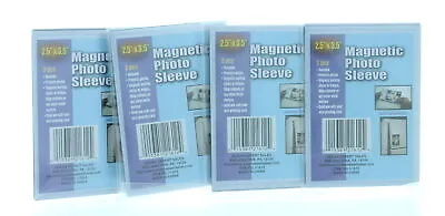 Lot Of 12 Magnetic 2.5  X 3.5  Photo Sleeves Insert Picture Reusable Holder • $11.99