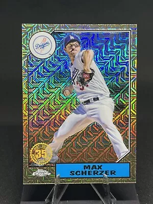 MAX SCHERZER 2022 Topps Chrome #T87C-66 Silver Pack Mojo LA Dodgers Card • $0.99