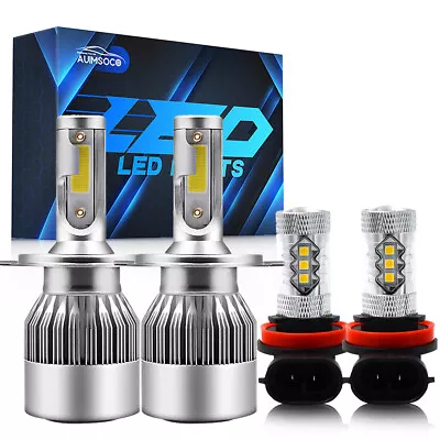 8000K LED Headlight Hi/Lo + Fog Light 4 Bulbs Combo Kit For Honda CR-V 2007-2014 • $32.99