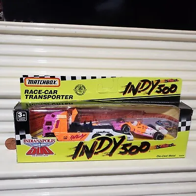 MATCHBOX INDIANAPOLIS 500 Race Car Transporter Truck With Race Car Nu Mint Boxed • $10.95