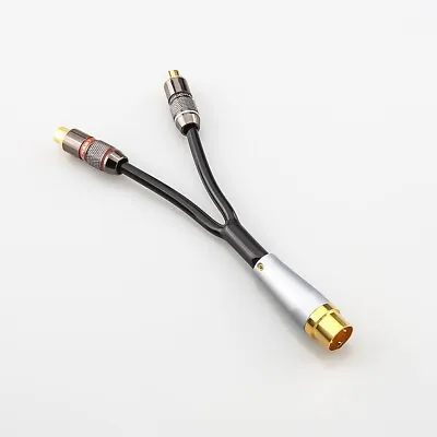 Gold Plated 5-Pin Din Male To 2 RCA Female Splitter Cable For B&O Naim Quad • $54.15