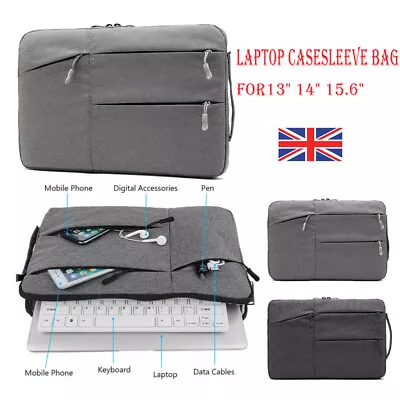 £10.99 • Buy Laptop Sleeve Bag Carry Case Cover Pouch For Macbook Air Pro HP 13.3 15.4 Inch