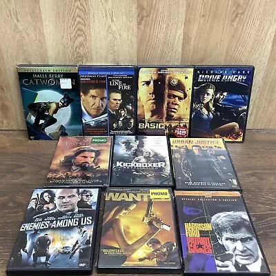 10 DVD Lot Action Cat Woman Basic Patriot Games The Last Samurai  Wanted • $9.34