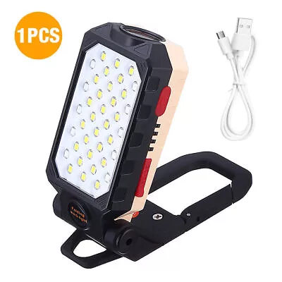 Magnetic COB LED Work Light USB Rechargeable Camping Lamp Torch Flashlight +Hook • $14.98