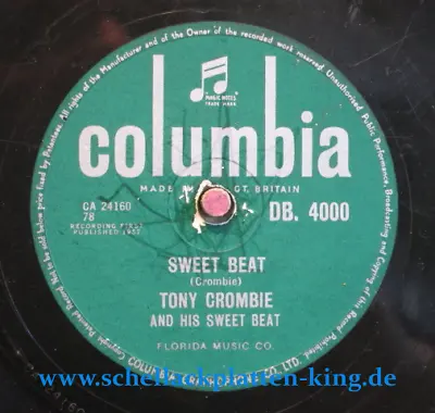 £31.90 • Buy Tony Crombie And His Sweet Beat 78 RPM / Sweet Beat (155-0913)