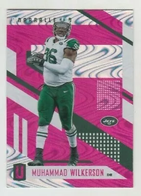 Muhammad Wilkerson 2017 PANINI UNPARALLELED PINK SWIRLORAMA PARALLEL #22 JETS • $2