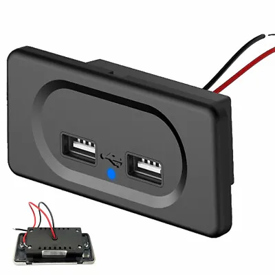 12V Dual USB Car Charger Ports Power Adapter LED Cigarette Socket Fast Charging • $6.89