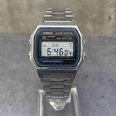 £29.90 • Buy CASIO 593 A158W Watch Vintage Retro Alarm Chrono Quartz Digital Stainless Steel
