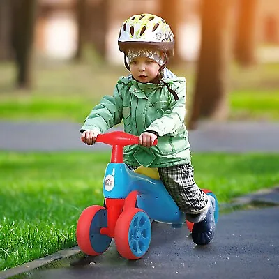 Baby Balance Bike Toddler Safe Training 4 Wheels Storage Bin Muti-Color • £28.46