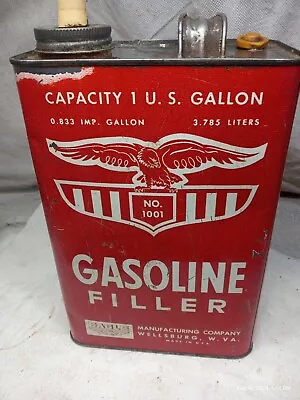 Vintage Eagle Preban Vented1 US Gallon Metal Gas Can #1001 • $27.50