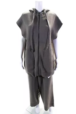 Zara Womens Hooded Straight Leg Pant Set Gray Size Medium/Large • $42.69