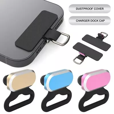 Aluminum Alloy Charger Dock Cap Dustproof Plug For IPhone/Samsung/Google • £2.57