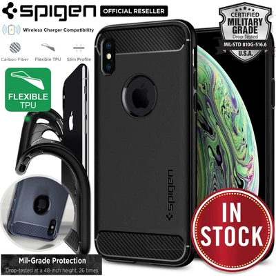 $22.99 • Buy Genuine SPIGEN Rugged Armor Soft Slim Cover For Apple IPhone XS Max XR X Case