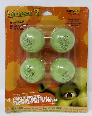 Rare Lot Of 4 Vintage 2004 Dreamworks Shrek Donkey Super Bouncy Balls Nip Nos • $17.99